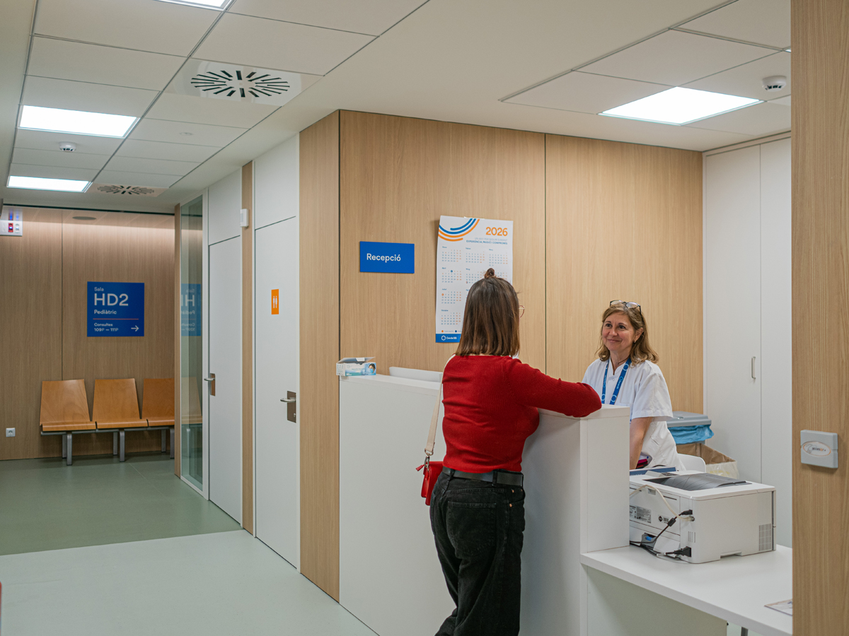 Recepcio de l'Hospital de dia polivalent